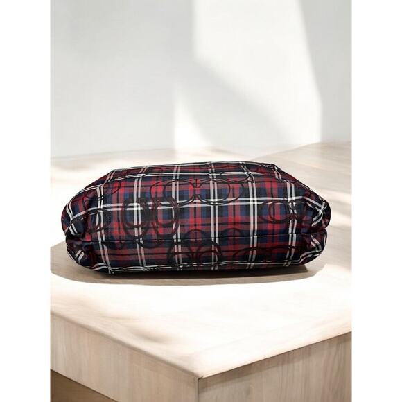 Coach 18713 Poppy Signature Tartan Glam Tote & Matching Wristlet - Picture 5 of 12